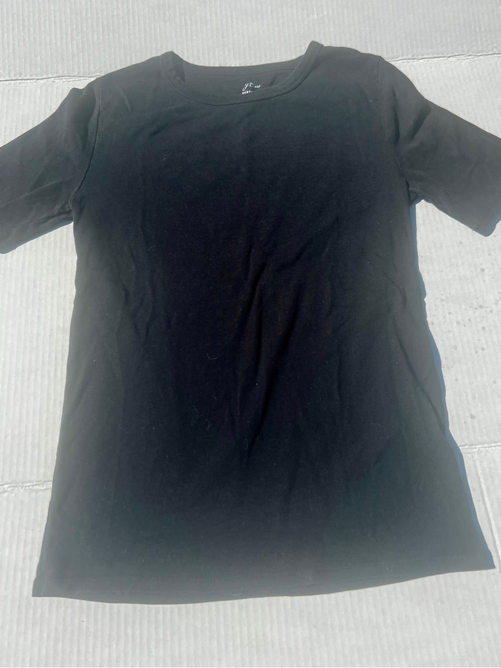 J. Crew Black Short Sleeve Crew Neck “Perfect Fit” Tee - Women’s M